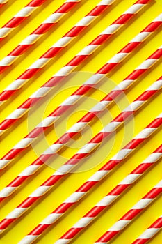 Red and White striped straws