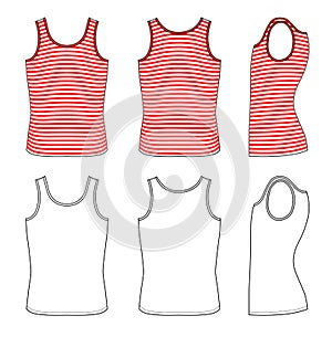 Red-white striped vest