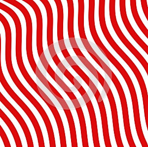 Red and white stripes - Wave texture background