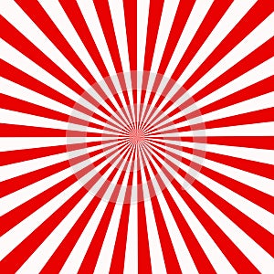 Red and white sunburst abstract texture. shiny starburst background. abstract sunburst effect background. red and white ray