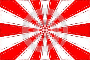 Red and white Sunburst Pattern Background