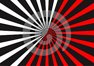 Red and white Sunburst Style Background, Vector Illustration