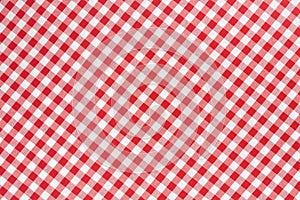 Red and white tablecloth texture background