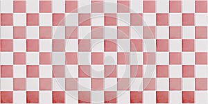 Red, white tile background, tiled checkered pattern