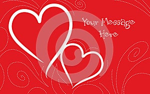 Red and white Valentines Day background