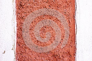 Red white wall with beautiful structure