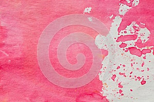 red and white watercolor painted background texture