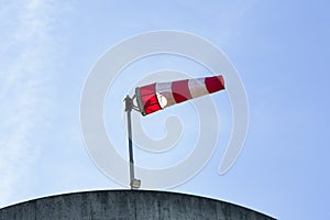 Red and white wind cone