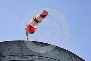 Red and white wind cone