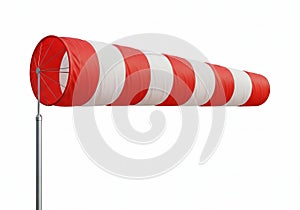 Red and white wind sock