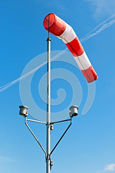 Red and white windsock photo