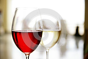 Red and white wine