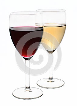 Red and white wine