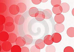 Red and whitel abstract layout with circular shapes