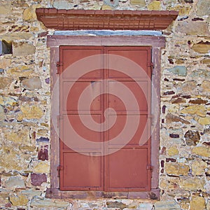 Red window closeup