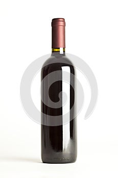 Red wine bottle isolated