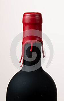  red wine bottle isolated on white background