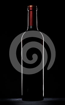 Red wine bottle silhouette