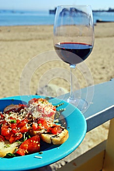 Red Wine and Bruschetta