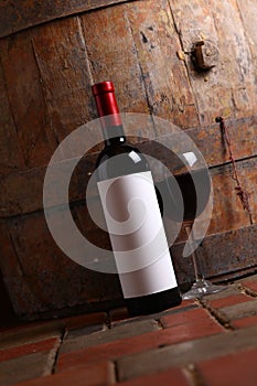 Red wine in cellar