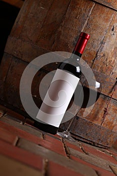 Red wine in cellar