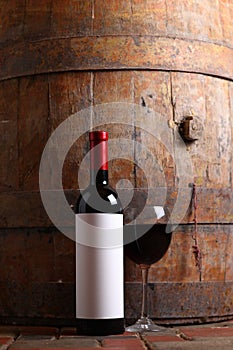 Red wine in cellar