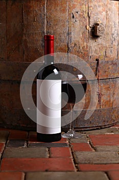 Red wine in cellar