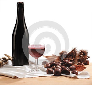 Red wine and chestnuts