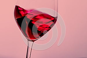 Red wine in crystal glass, alcohol drink and luxury aperitif, oenology and viticulture product