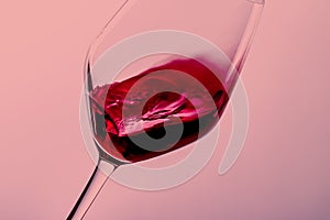 Red wine in crystal glass, alcohol drink and luxury aperitif, oenology and viticulture product