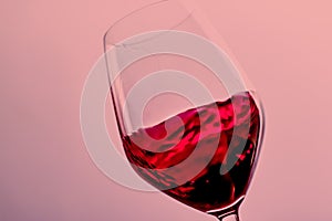 Red wine in crystal glass, alcohol drink and luxury aperitif, oenology and viticulture product