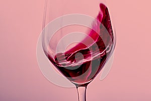 Red wine in crystal glass, alcohol drink and luxury aperitif, oenology and viticulture product