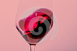 Red wine in crystal glass, alcohol drink and luxury aperitif, oenology and viticulture product