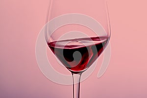 Red wine in crystal glass, alcohol drink and luxury aperitif, oenology and viticulture product