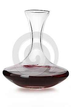 Red wine on a decanter