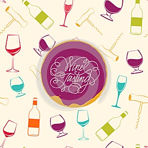 Red wine drops over text paper background.