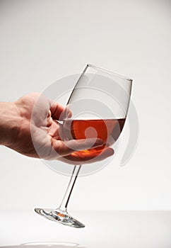 Red wine in glass beverage