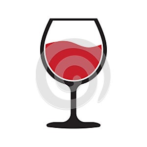 Red wine glass icon