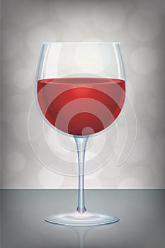 red wine glass with mystic abstract background