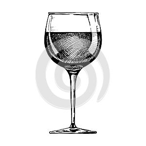 Red wine glass photo