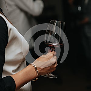 Red wine by the glass at a tasting of white, rosÃ© and red wines