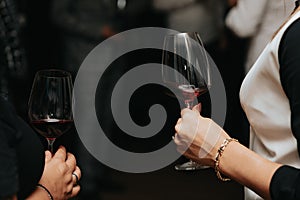 Red wine by the glass at a tasting of white, rosÃ© and red wines