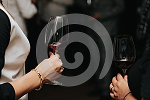 Red wine by the glass at a tasting of white, rosÃ© and red wines