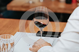 Red wine by the glass at a tasting of white, rosÃ© and red wines