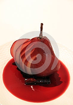 Red Wine Poached Pear