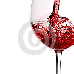 Red wine pour into glass