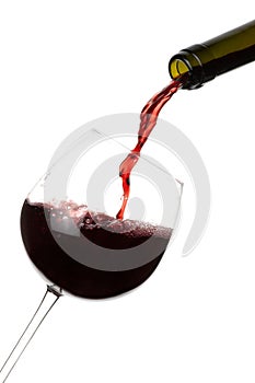 Red Wine Pouring isolated