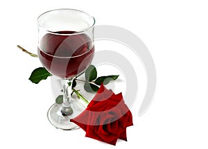 Red wine and rose