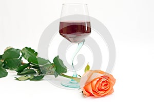 Red wine and rose