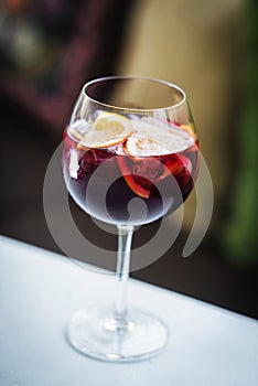 red wine spanish famous traditional sangria gourmet cocktail drink